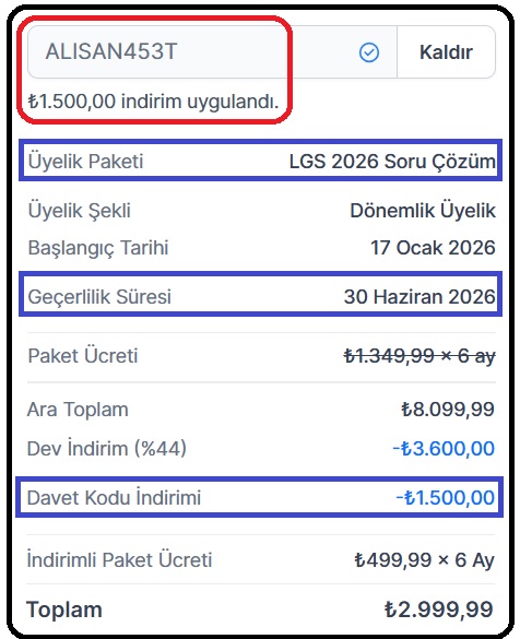Kunduz LGS Soru Paketi